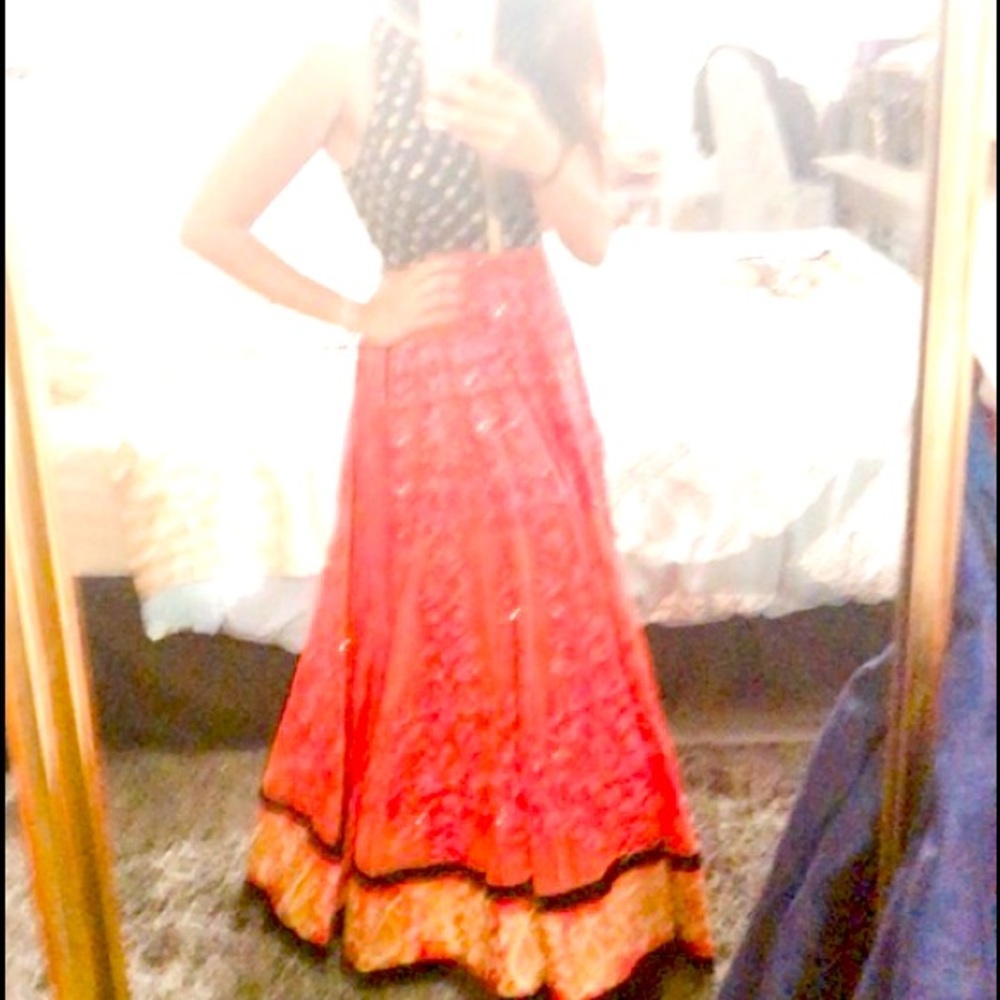 NEW VERY HEAVY beautiful custom made Anarkali with churidar and dupatta